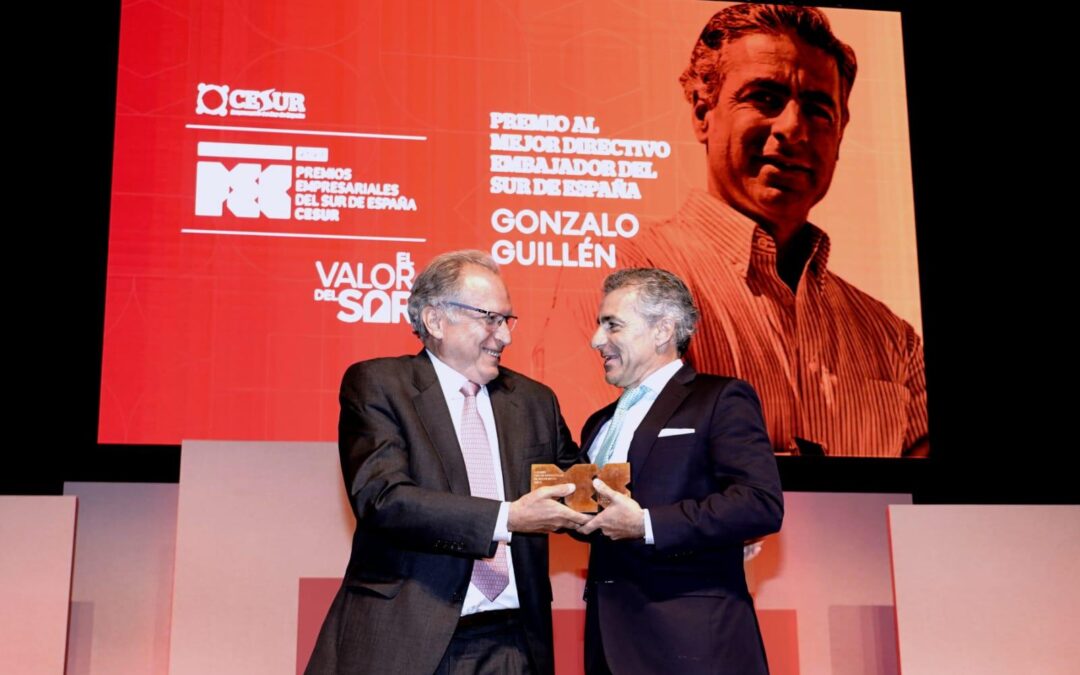 Gonzalo Guillén, recognized as the Best Executive Ambassador of the South of Spain by Cesur